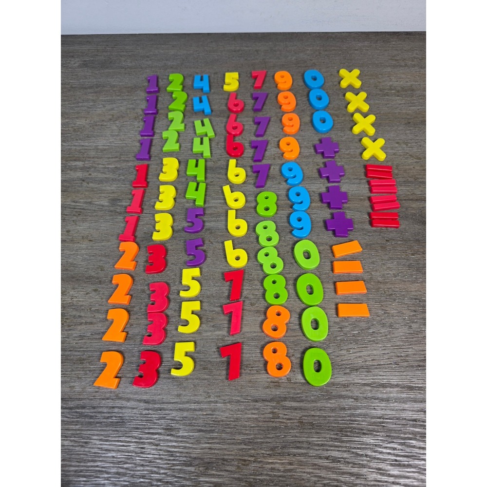 Assorted Set of Educational Magnetic Numbers and Math Operations Early Education
